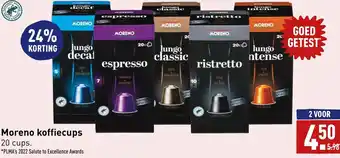 ALDI Moreno koffiecups 20 cups aanbieding