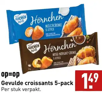 ALDI Gevulde croissants 5-pack aanbieding