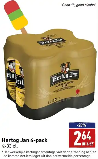 ALDI Hertog Jan 4-pack aanbieding