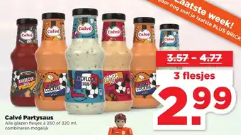 PLUS Calve partysaus 250 of 320 ml aanbieding