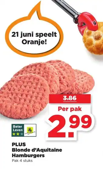 PLUS Plus blonde d'aquitaine hamburgers aanbieding