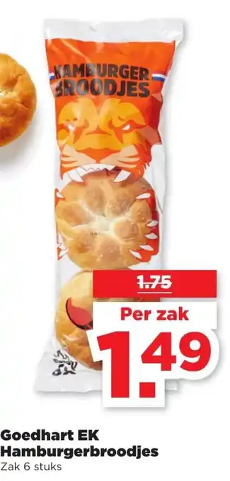 PLUS Goedhart ek hamburgerbroodjes aanbieding