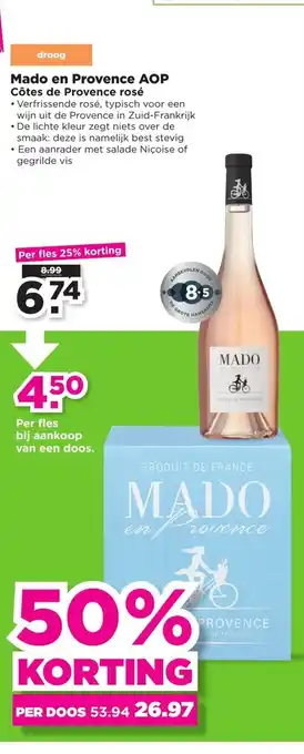 PLUS Mado en provence aop cotes de provence rose aanbieding