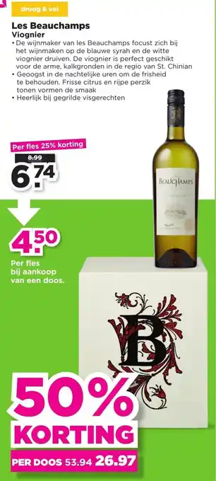 PLUS Les beauchamps viognier aanbieding