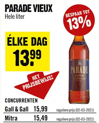 Dirck 3 Parade Vieux 1L aanbieding