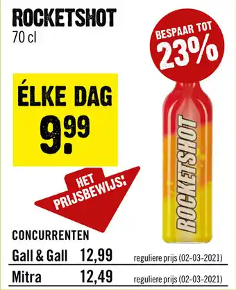 Dirck 3 Rocketshot 700ml aanbieding