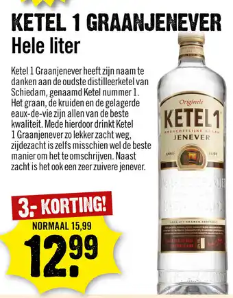 Dirck 3 Ketel 1 Graanjenever 1L aanbieding