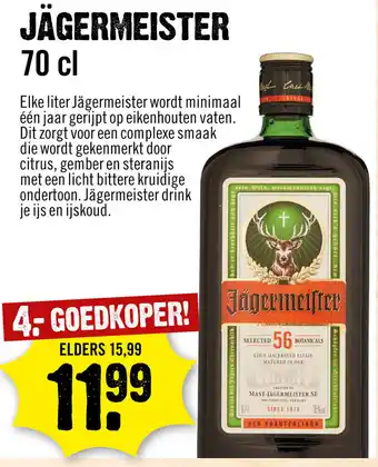 Dirck 3 Jagermeister 700ml aanbieding