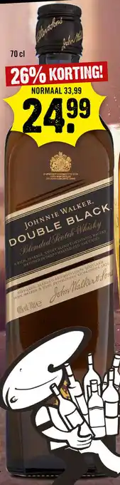 Dirck 3 Johnnie Walker Double Black 700ml aanbieding