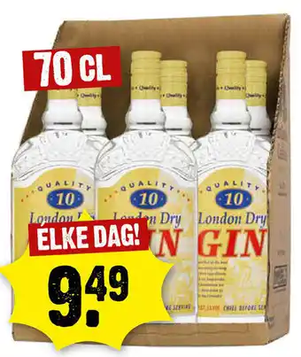 Dirck 3 Quality 10 London Dry Gin 700ml aanbieding