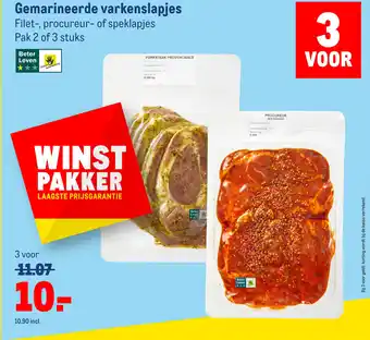 Makro Gemarineerde varkenslapjes aanbieding