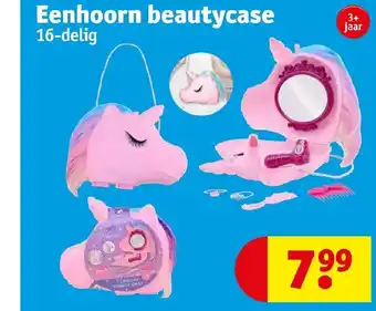 Kruidvat Eenhoorn beautycase 16-delig aanbieding