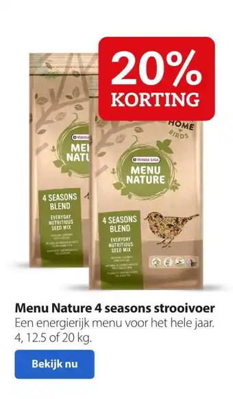 Pets Place Menu nature 4 seasons strooivoer aanbieding