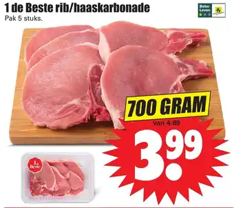 Dirk 1 de Beste rib/haaskarbonade 700g aanbieding
