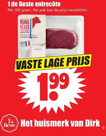 Dirk 1 de Beste entrecote 100g aanbieding