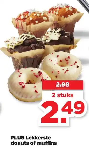 PLUS Plus lekkerste donuts of muffins aanbieding