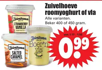 Dirk Zuivelhoeve roomyoghurt of vla 400-450g aanbieding