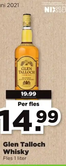 PLUS Glen talloch whisky 1 liter aanbieding