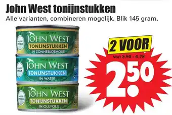 Dirk John West tonijnstukken 2*145g aanbieding