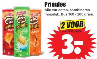 Dirk Pringles 2*160-200g aanbieding