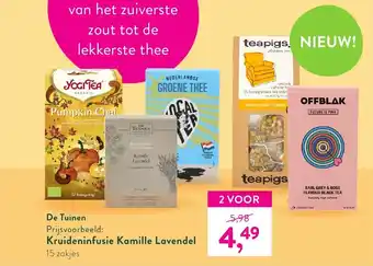 Holland & Barrett De Tuinen Kruideninfusie Kamille Lavendel aanbieding