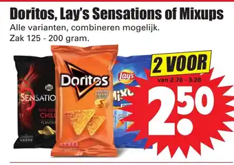 Dirk Doritos, Mixups of Lay's Sensations 2*125-200g aanbieding