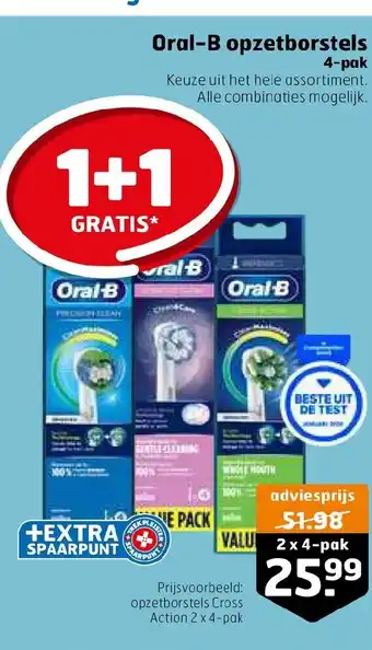 Trekpleister Oral-B opzetborstels 4-pak aanbieding