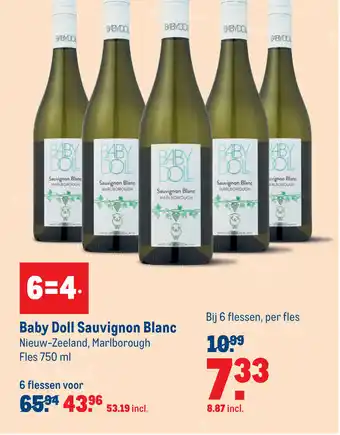 Makro Baby doll sauvignon blanc 750 ml aanbieding