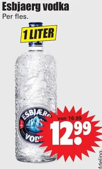 Dirk Esbjaerg vodka 1L aanbieding