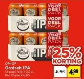 Vomar Voordeelmarkt Grolsch ipa aanbieding