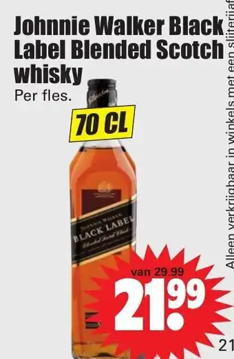 Dirk Johnnie Walker Black Label 700ml aanbieding
