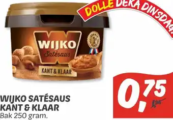 Dekamarkt Wijko satesaus kant & klaar 250g aanbieding