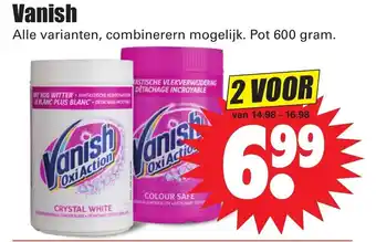 Dirk Vanish wasmiddel 2*600g aanbieding