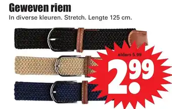 Dirk Geweven riem 125 cm aanbieding