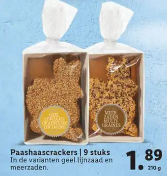 Lidl Paashaascrackers 210g aanbieding