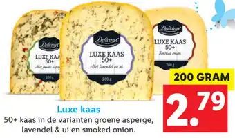 Lidl Delicieux Luxe kaas 50+ 200g aanbieding