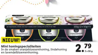 Lidl Delicieux Mini honingspecialiteiten 3*50g aanbieding