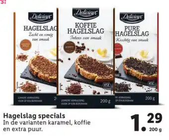 Lidl Delicieux Hagelslag specials 200g aanbieding