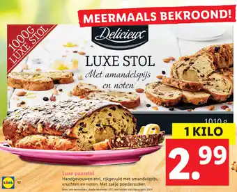 Lidl Delicieux Luxe paasstol 1kg aanbieding