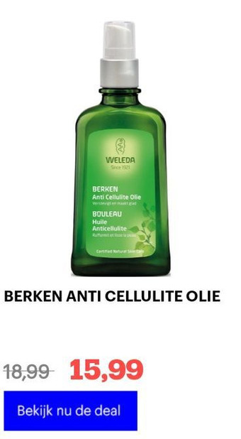 Bol.com Berken anti cellulite olie aanbieding