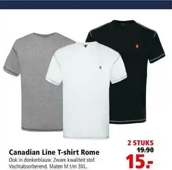 Welkoop Canadian line t-shirt rome aanbieding