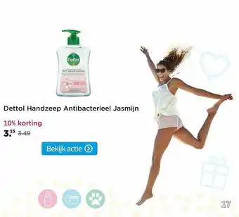 Plein.nl Dettol handzeep antibacterieel jasmijn 10% korting aanbieding