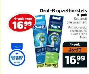 Trekpleister Oral-B opzerborstels 4-pak aanbieding