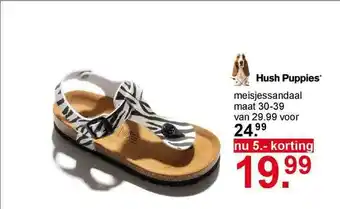 Scapino Hush puppies meisjessandaal 5.- korting aanbieding