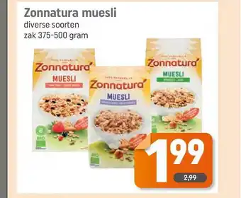 Dagwinkel Zonnatura muesli aanbieding