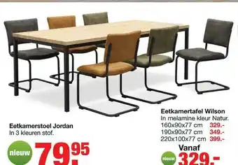 Budget Home Store Eetkamerstoel jordan of eetkamertafel wilson aanbieding