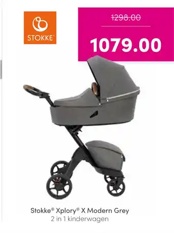 Baby & Tiener Stokke Xplory X Modern Grey 2 in 1 kinderwagen aanbieding