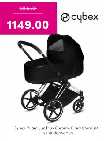 Baby & Tiener Cybex Priam Lux Plus Chrome Black Stardust 2 in 1 kinderwagen aanbieding