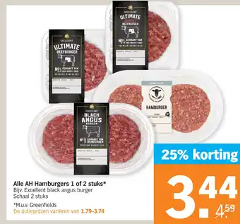 Albert Heijn Alle ah hamburgers aanbieding