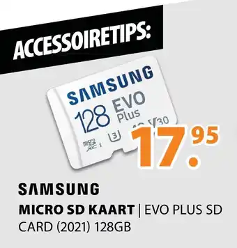 Expert Samsung Micro SD Kaart Evo Plus SD Card (2021) 128GB aanbieding